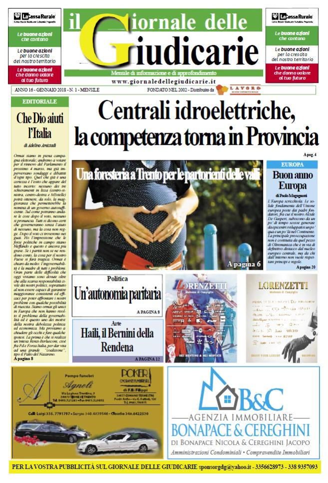 gennaio giornale delle Giudicarie 2018