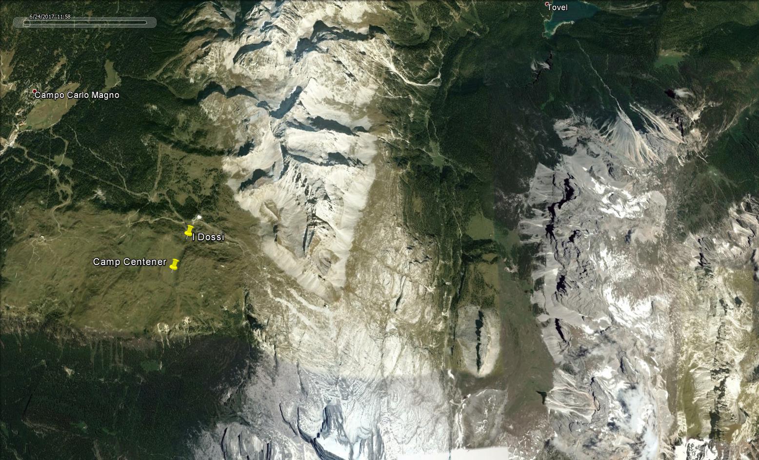 immagine google earth camp centener i dossi 1