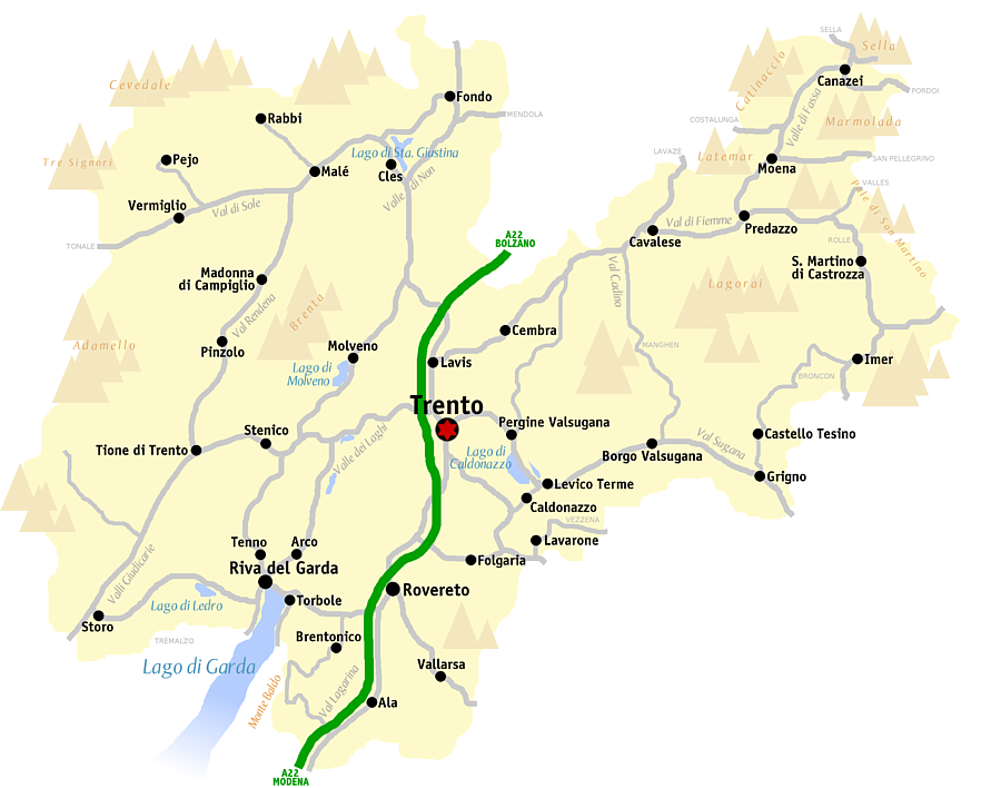 Trento mappa