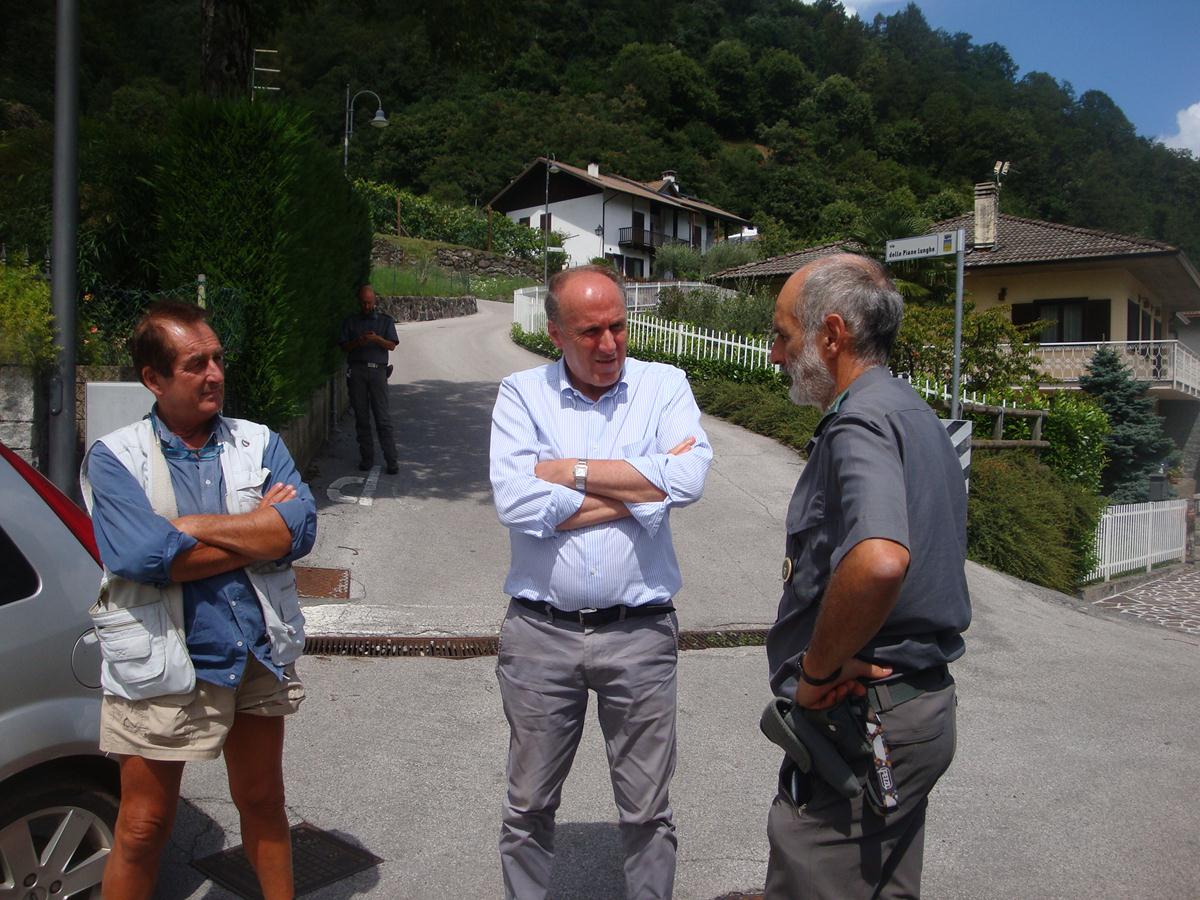 Il consigliere Tonini con la forestale