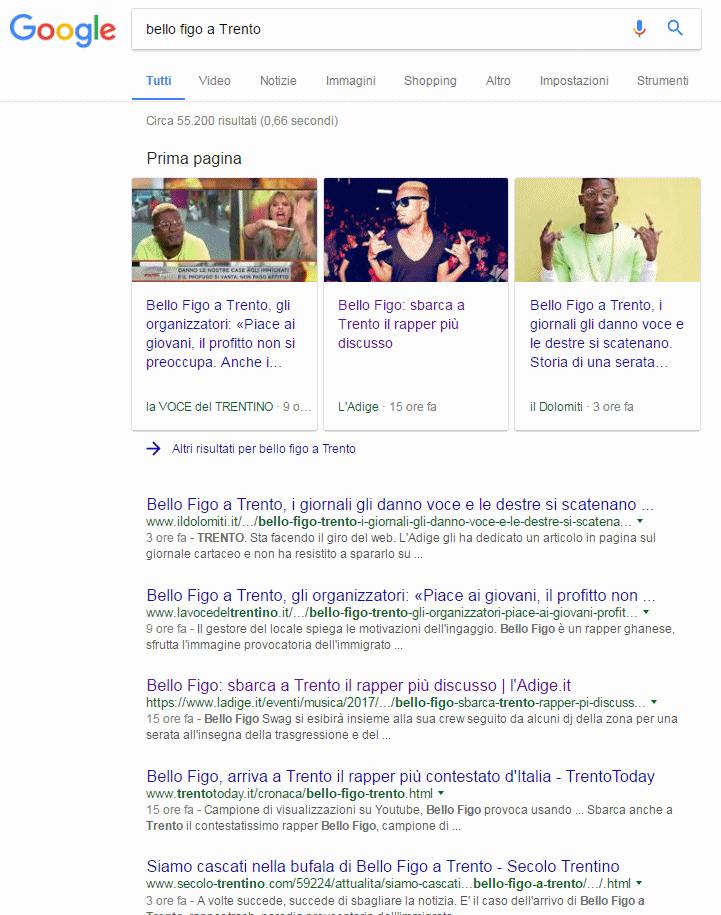 bufala bello figo a trento