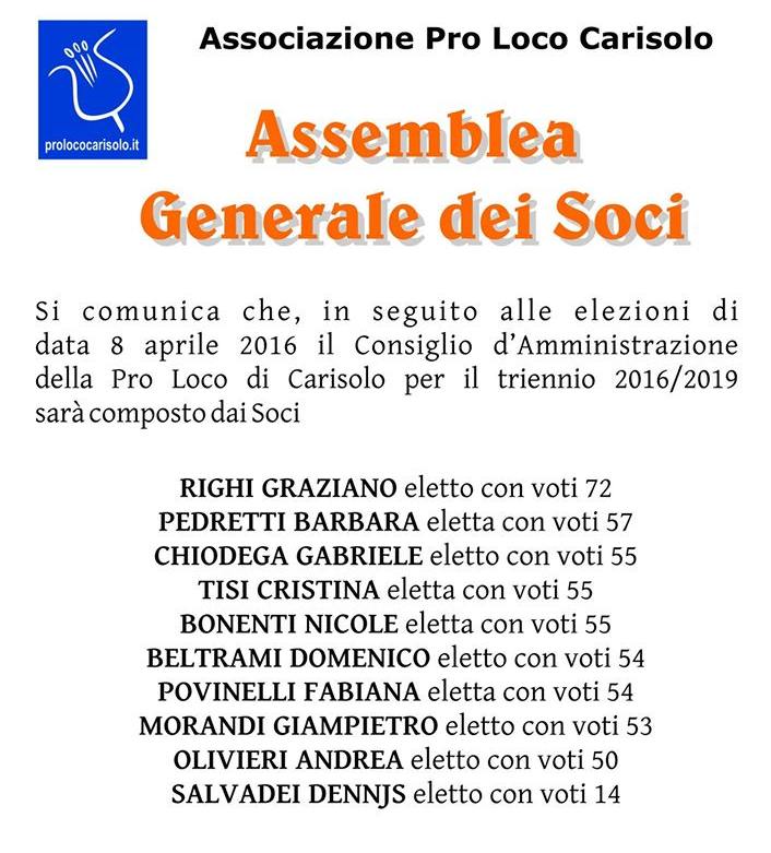 consiglio pro loco carisolo