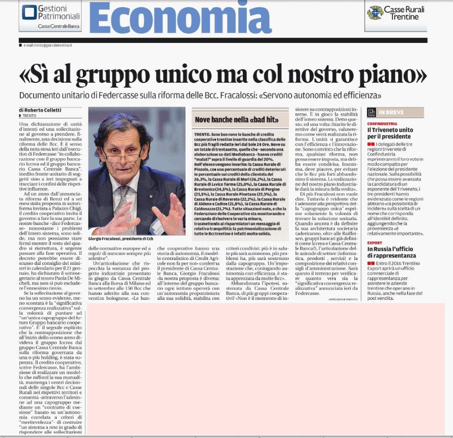 economia Giornale Trentino