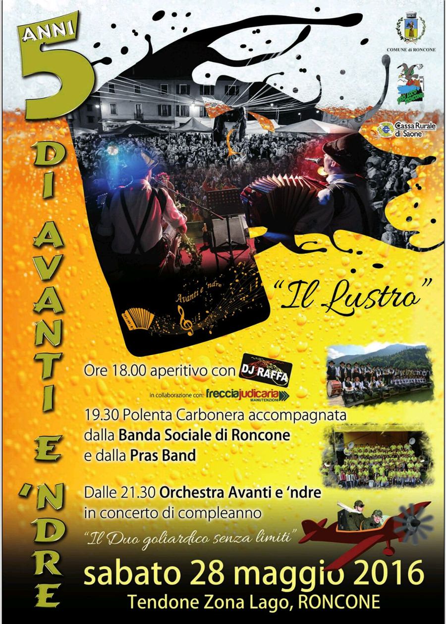 5 anni di Avanti e Ndre a Roncone la festa per il primo lustro