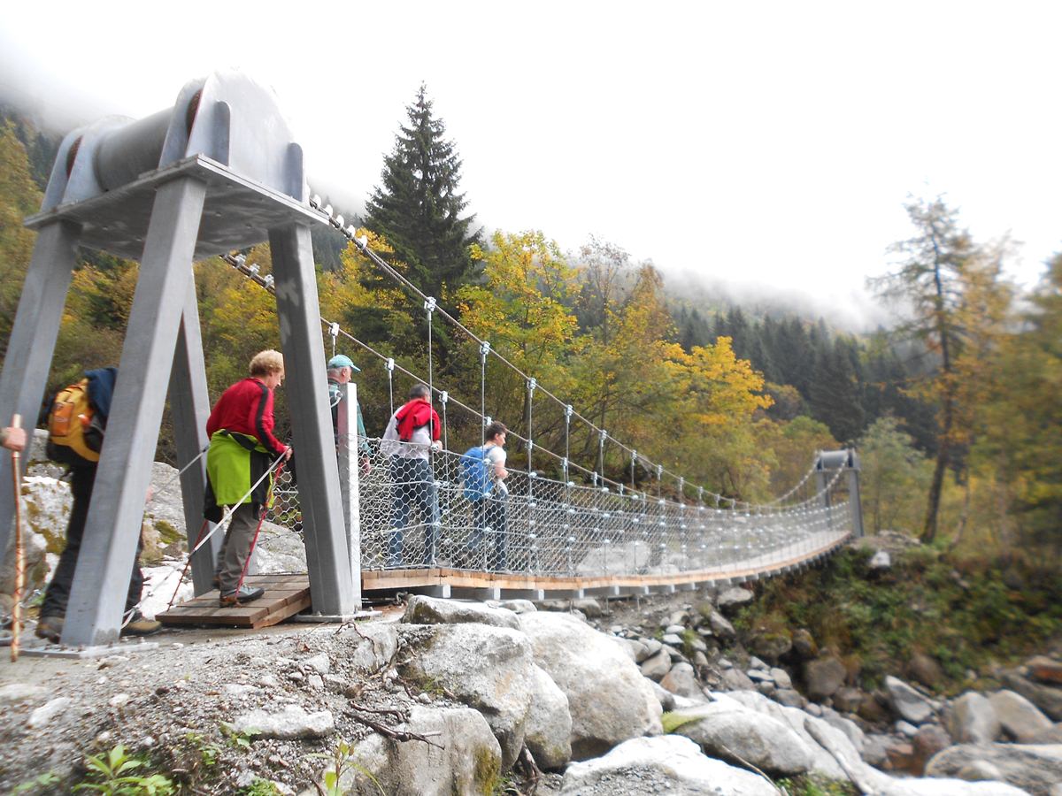 La nuova passerella di Malga Coel