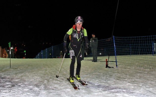 Daniele Cappelletti ai piedi del Vioz raduno scialpinistico