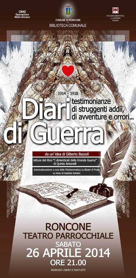 A Roncone diari di Guerra