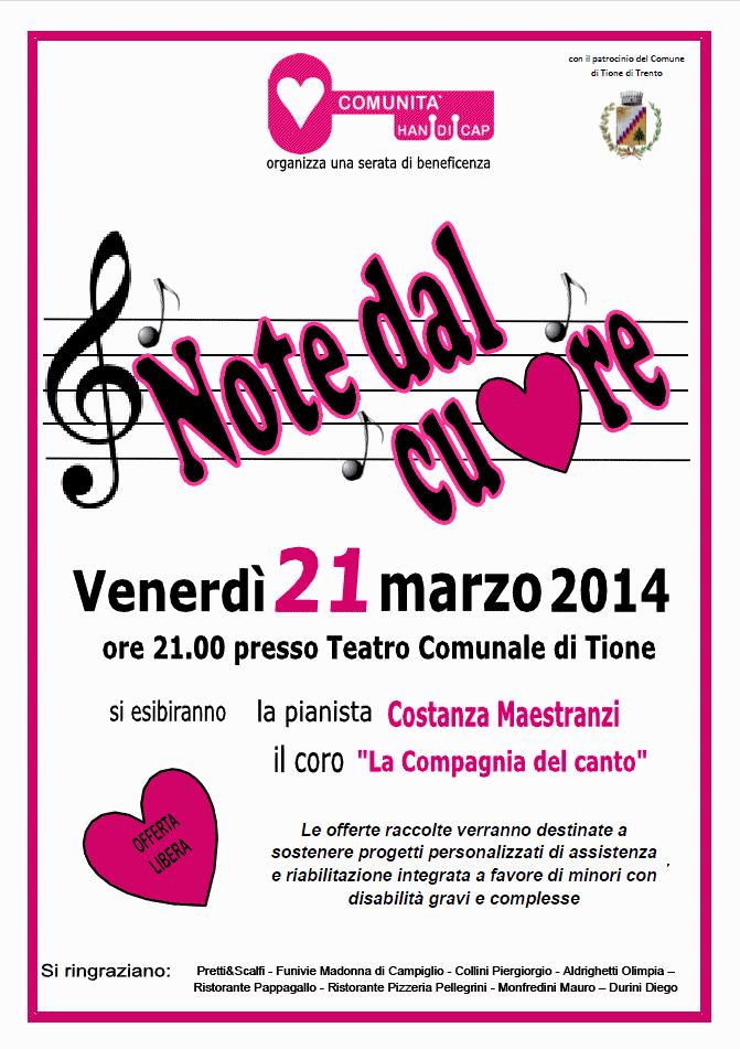 note di cuore comunità handicap