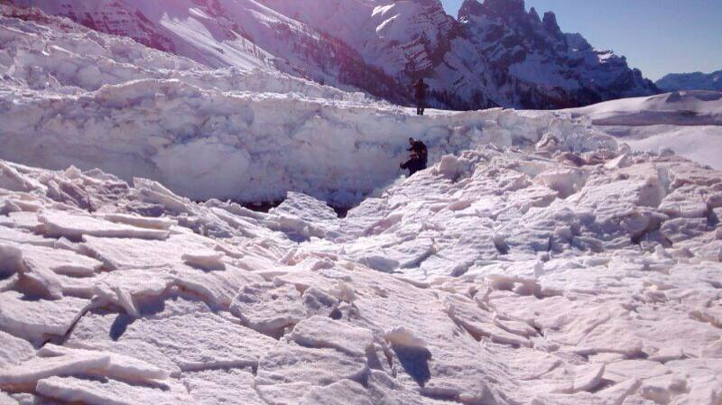 valanga a passo Rolle Trentino