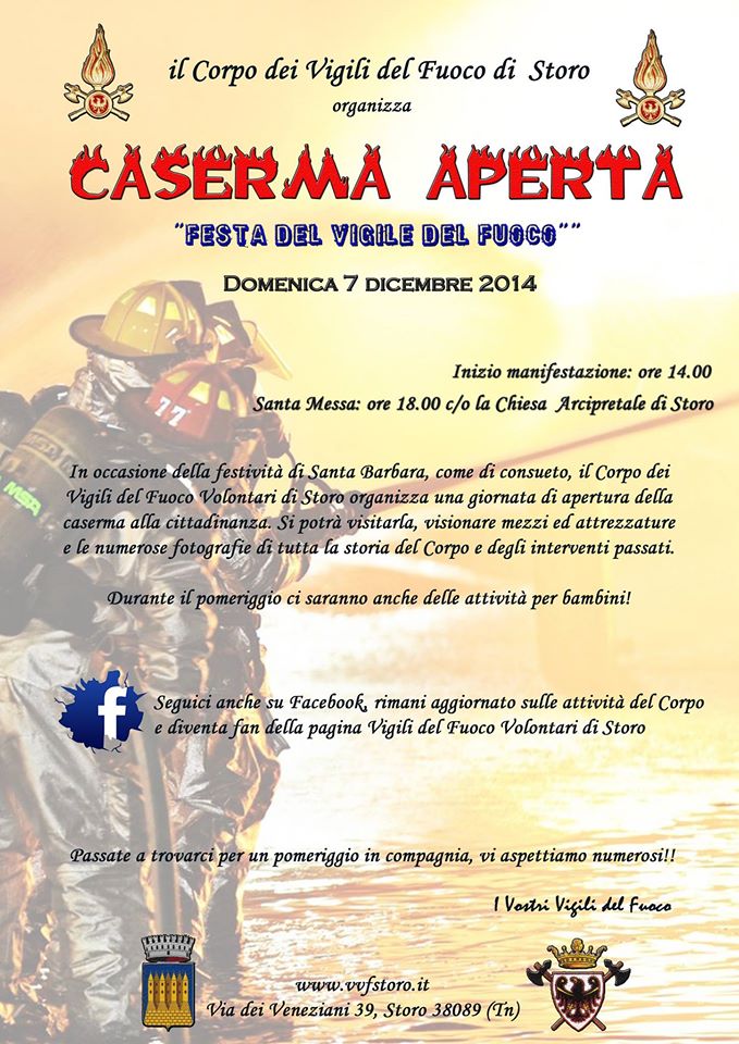 A Storo Caserma aperta festa del vigile del Fuoco