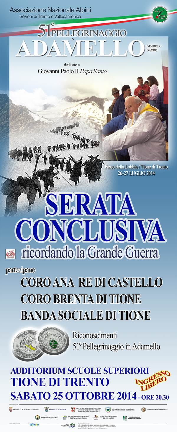 Serata conclusiva pellegrinaggio adamello