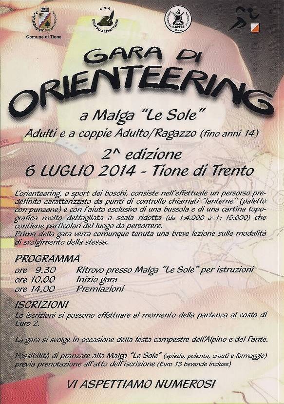 Festa e Orienteering Le Sole 6.7.2014
