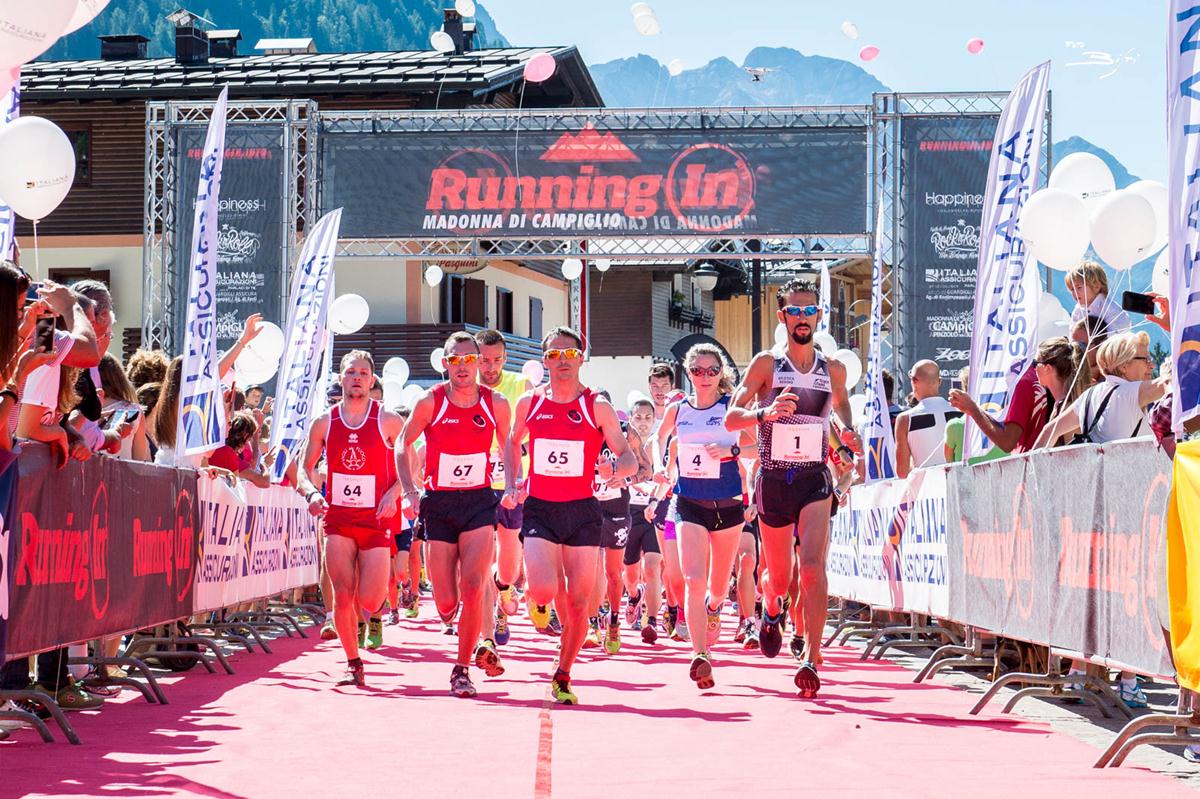 Partenza Runnig con 1 vincitore Magagnoli - MAdonna di campiglio