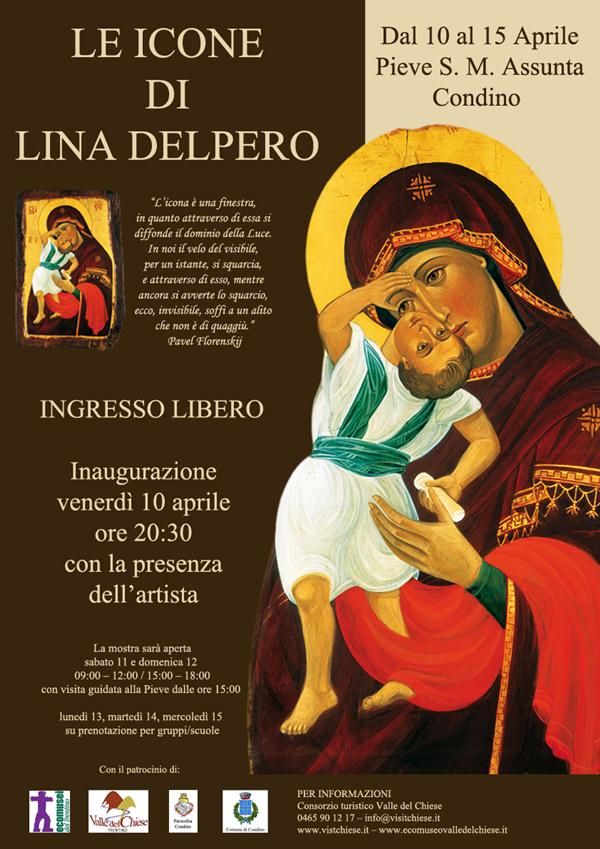 Locandina mostra icone - Lina Delpero