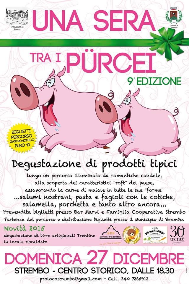 una sera tra i purcei a Strembo - dicembre 2015