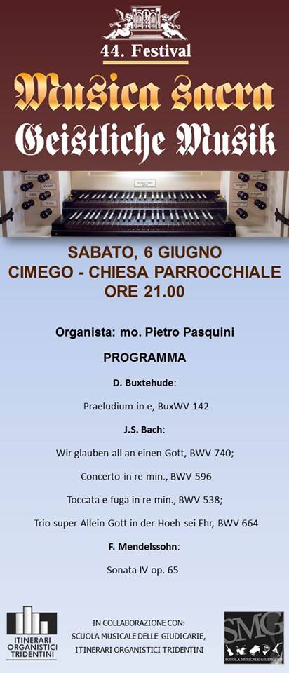 locandina concerti organo cimego