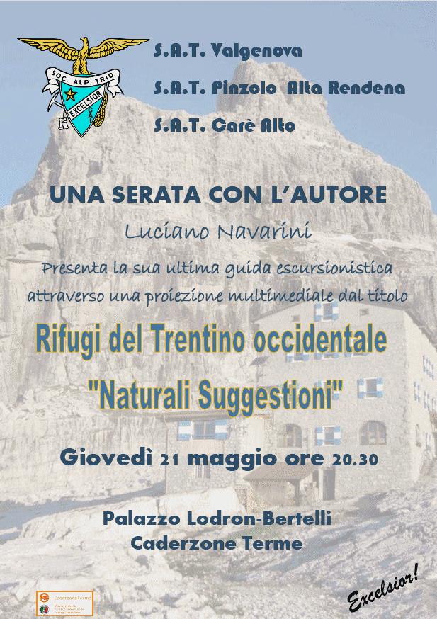 Rifugi del Trentino Occidentale serata con Luciano Navarini