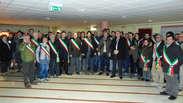 gli amministratori allospedale di Tione