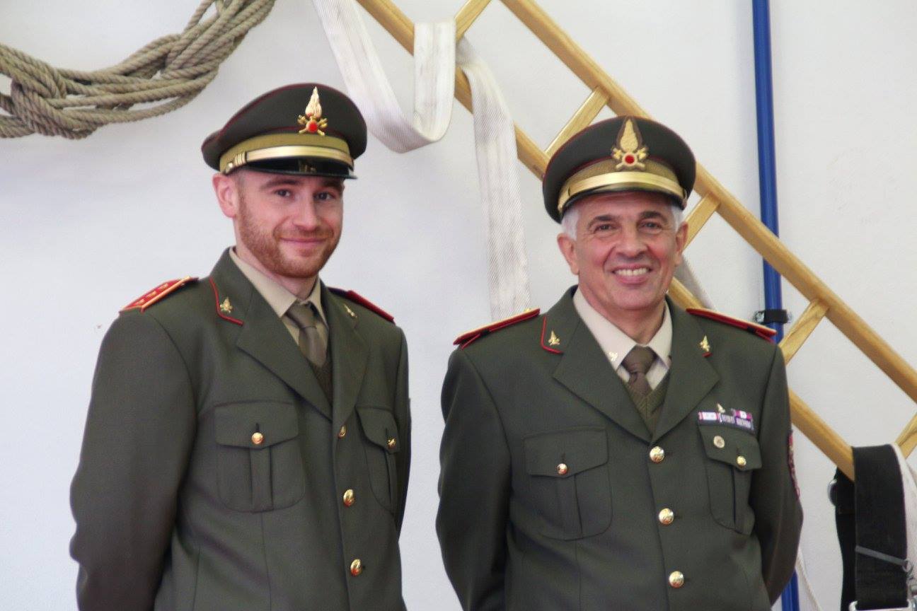 Sergio Armani alberto Bertaso Vigili del Fuoco Tione Avvicendamento comandante