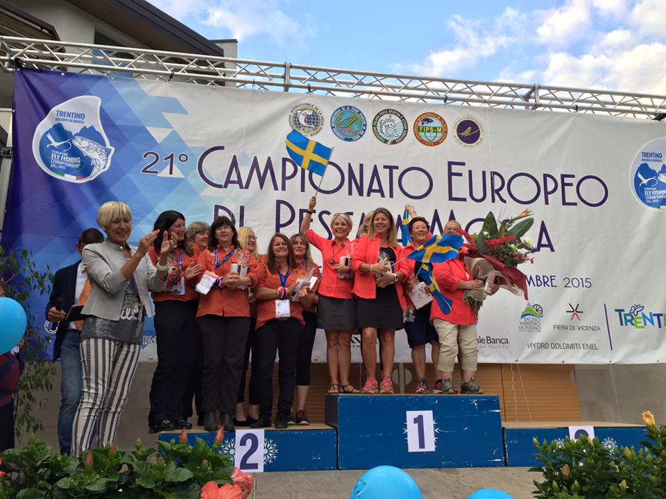campionato europeo pesca a mosca -podio femminile