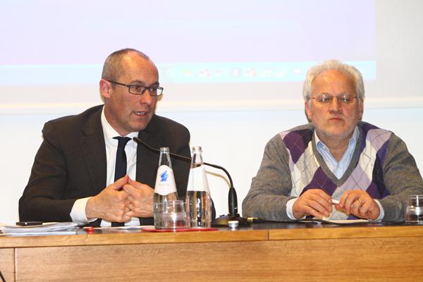 L'assessore Pat Rossi e lassessore della Comunità delle giudicarie Olivieri