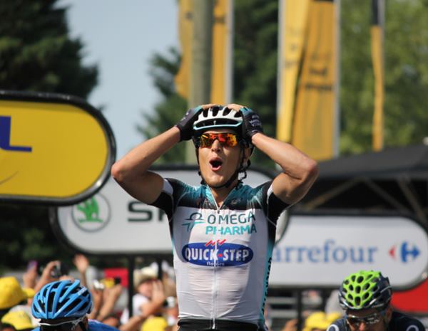 Matteo Trentin vince la volata al Tour de France 2013