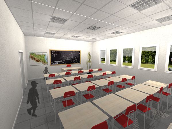 Una scuola per Cavezzo Render interno 2