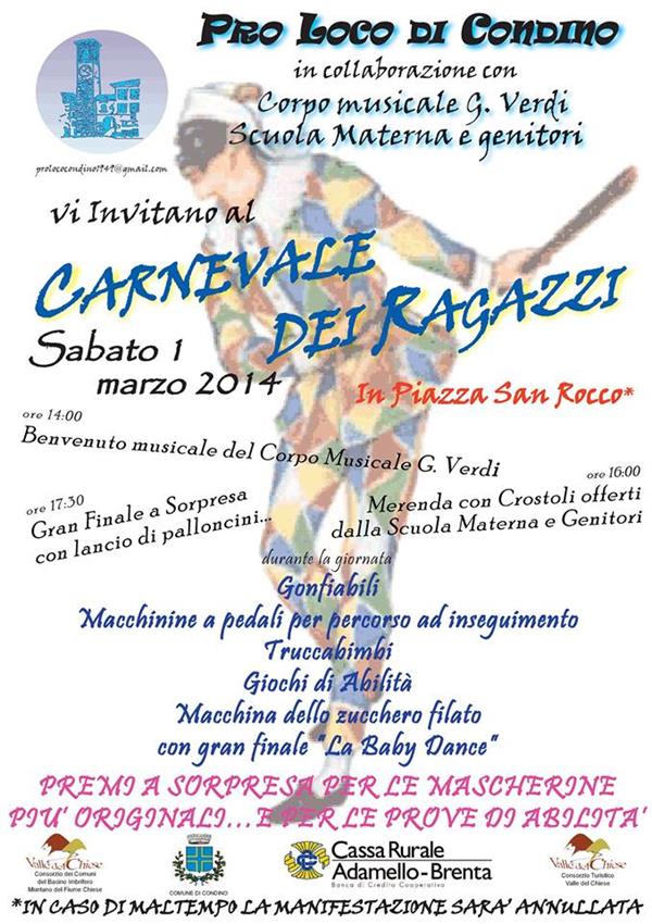 carnevale dei ragazzi a condino