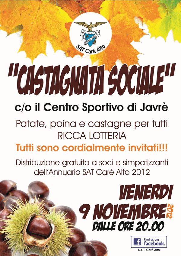castagnata sociale sat carè alto