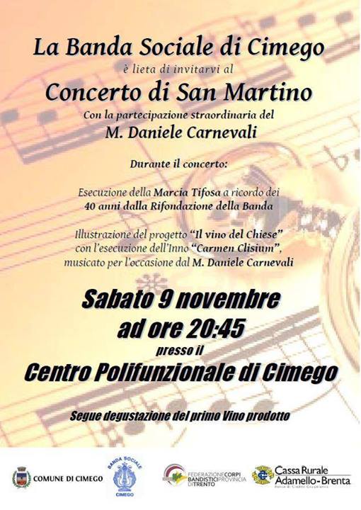concerto di san martino a Cimego