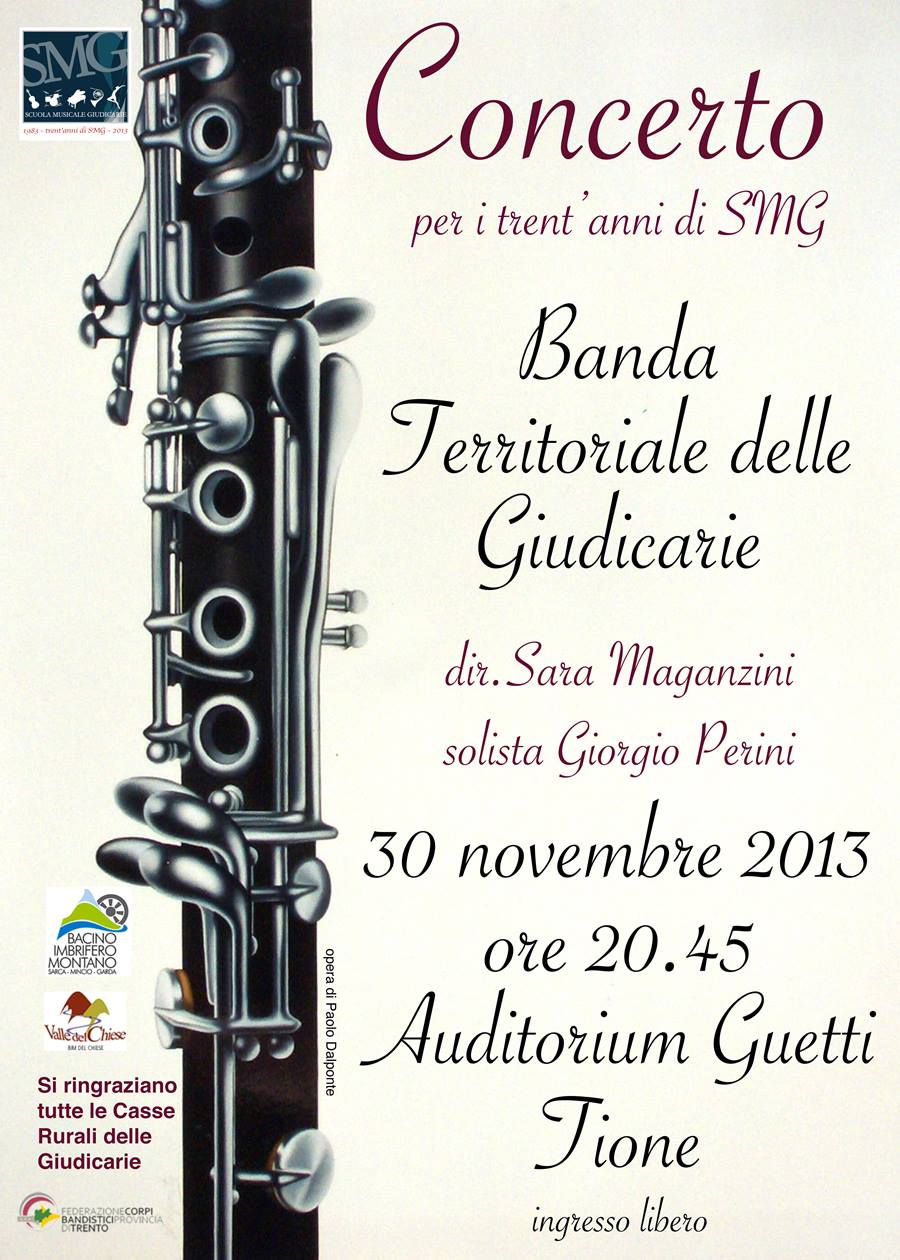 concerto trentanni banda  Scuola Musicale Giudicarie