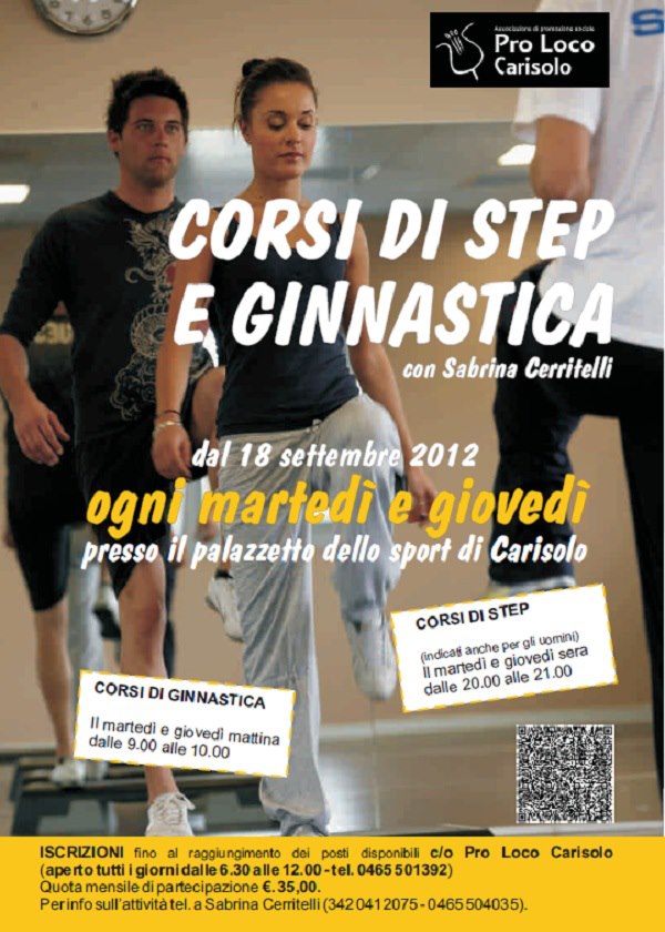corsi di step di ginnastica a Carisolo