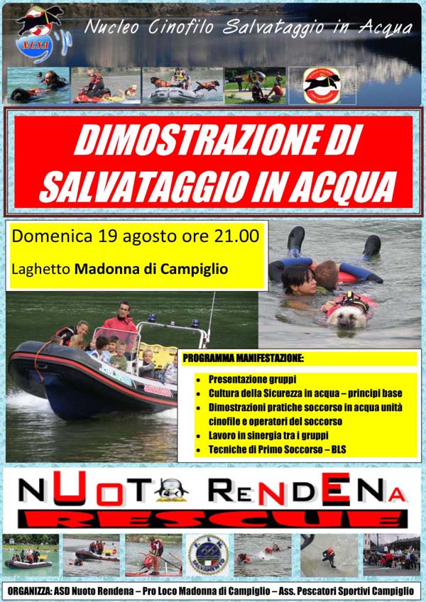dimostrazione salvataggio in acqua 2012 agosto 