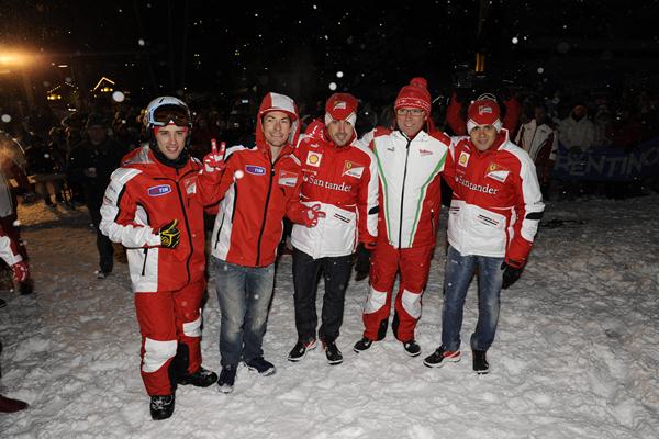 ferrari e ducati a Madonna di campiglio -dovizioso hayden alonso e massa