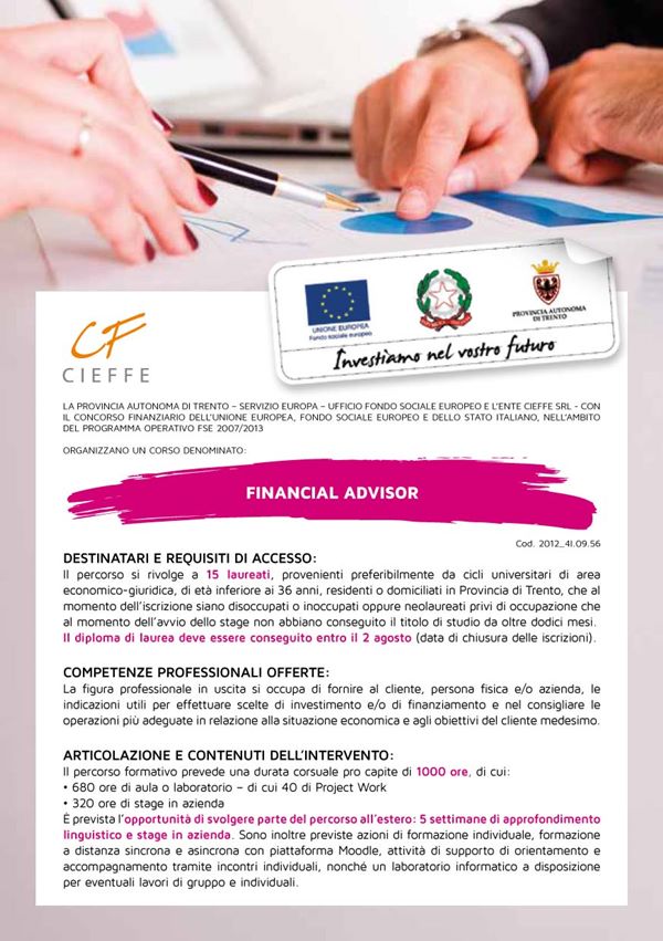 corso FINANCIAL ADVISOR