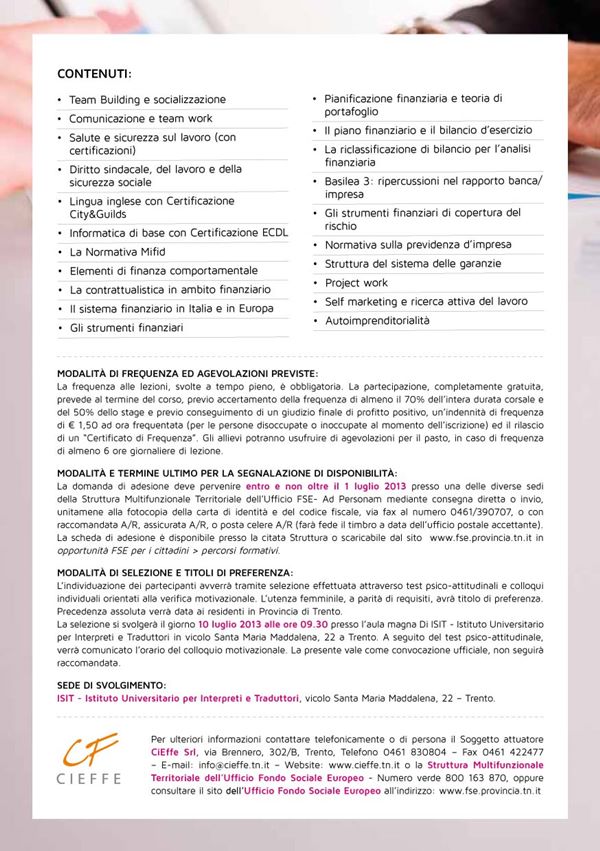CORSO FORMATIVO FINANCIAL ADVISOR