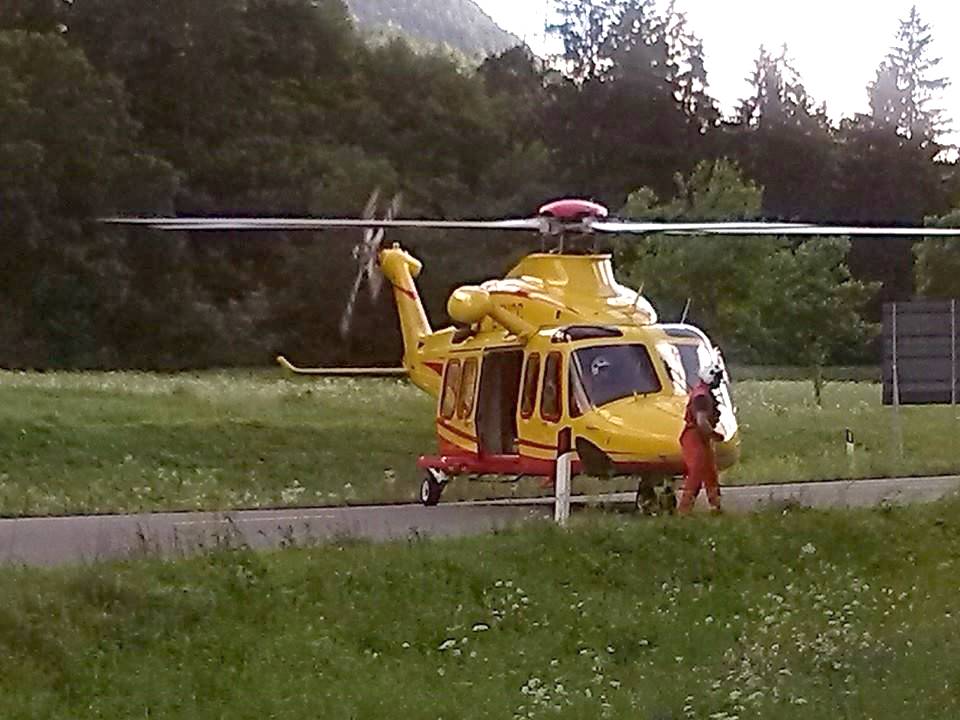 incidente a Zuclo 2 elisoccorso