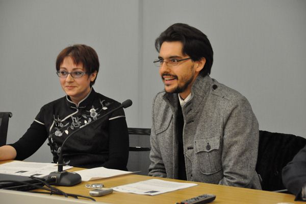i giovani registi Elena Galvani e Jacopo Laurino