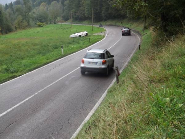 il tratto di strada della statale del Caffaro dopo Saone