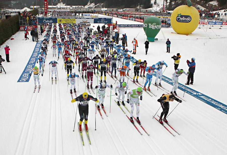 Partenza Marcialonga Fiemme e Fassa