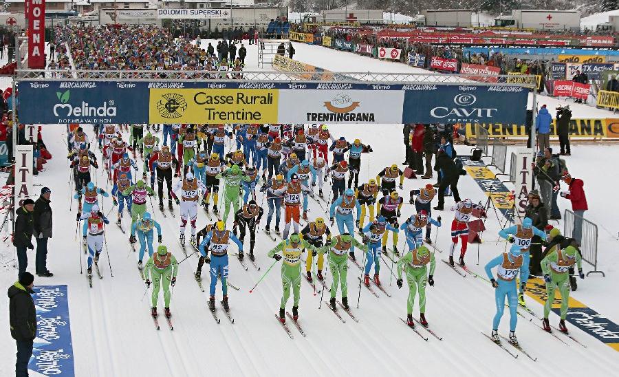 partenza marcialonga Fiemme e fassa 2013 bc