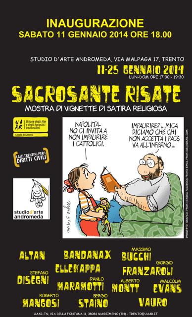 sacrosante risate mostra di vignette di satira religiosa