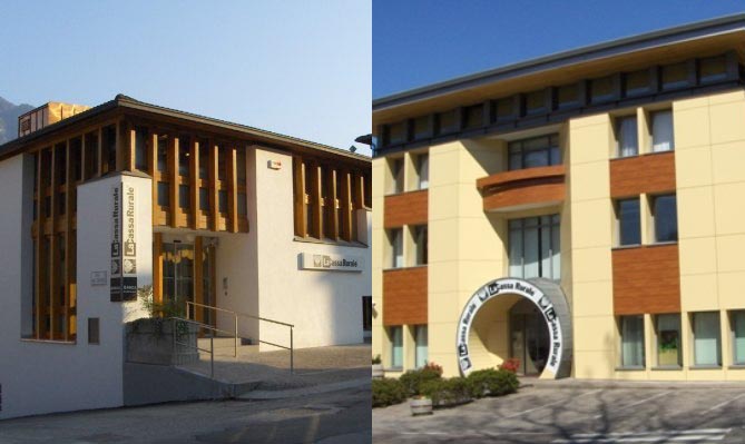 le sedi de la Cassa Rurale di Darzo e Ponte Arche le sedi de la Cassa Rurale di Darzo e Ponte Arche