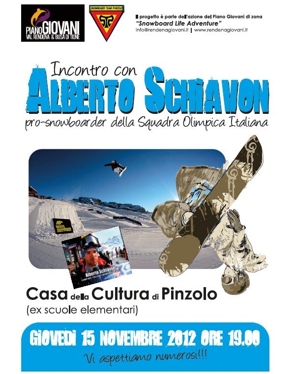 incontro schiavon-snowoard casa della Cultura di Pinzolo