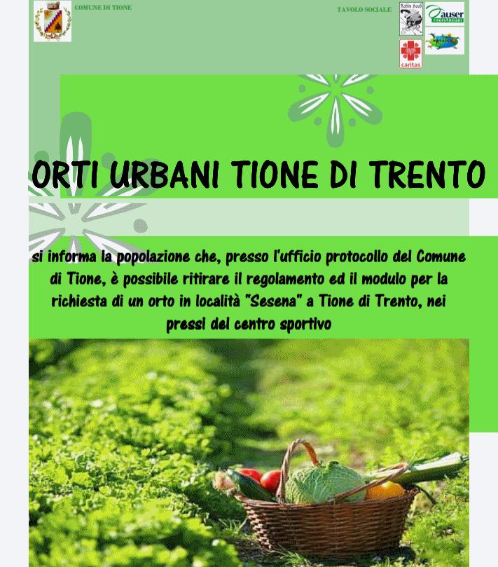 orti comunitari a tione